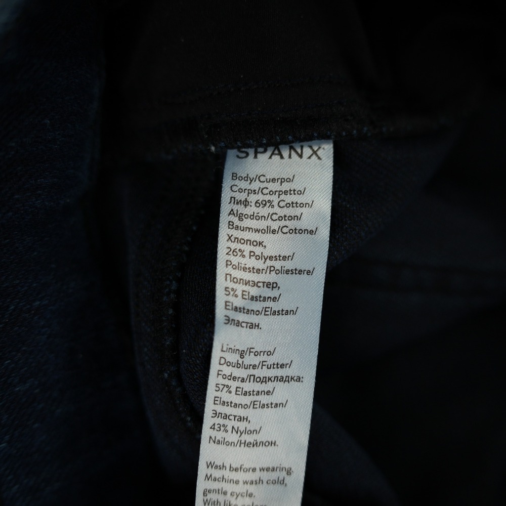 Spanx Jean-ish Ankle Leggings Women XL Dark Blue Denim Jeggings Stretch - Picture 10 of 11